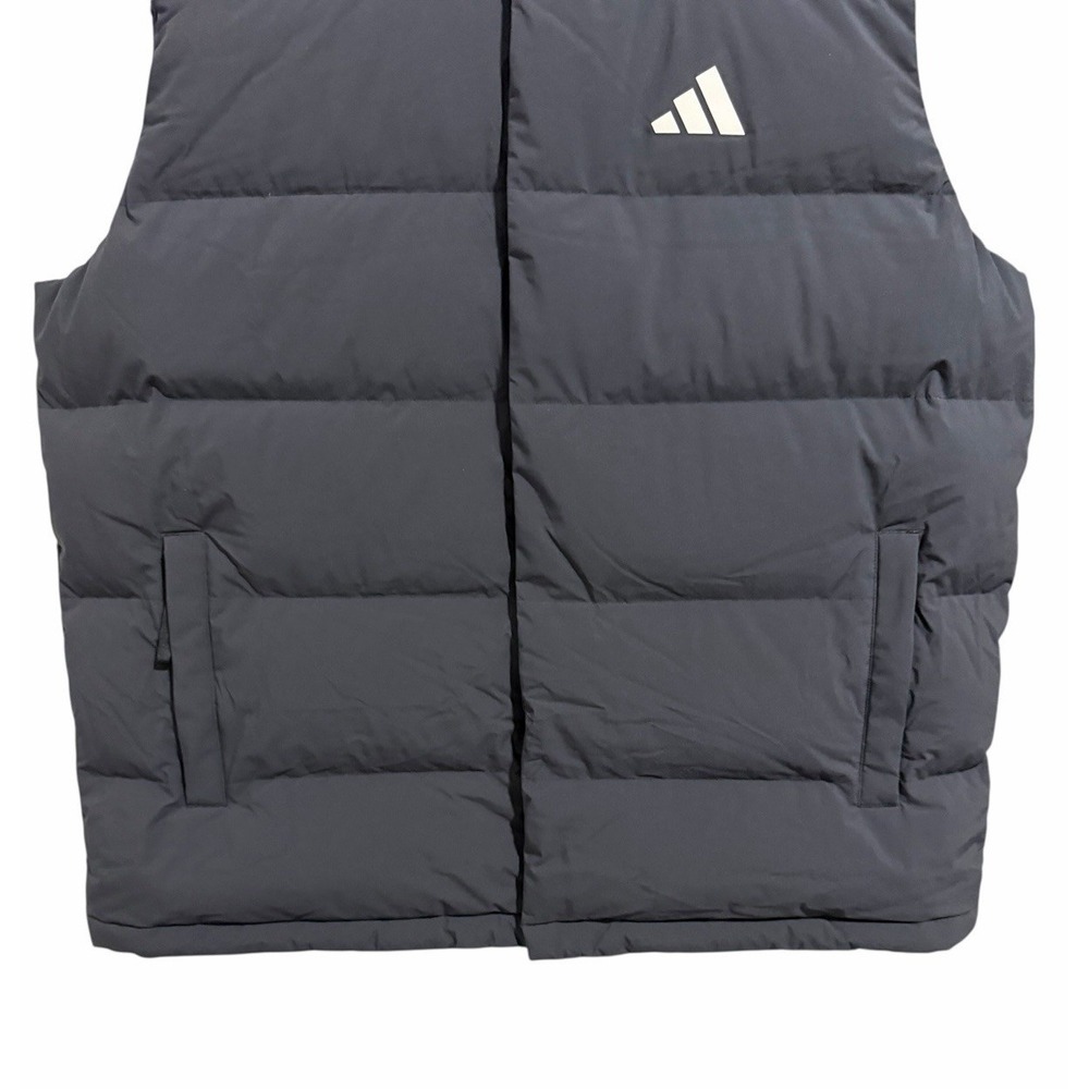 Adidas Black Helionic CLIMAWARM Hooded Down Vest Warm Winter Puffer Mens Size XL - Picture 5 of 15